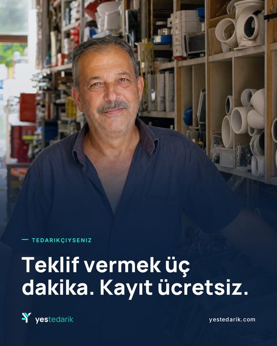 Tedarikçiyseniz: teklif vermek üç dakika, kayıt ücretsiz